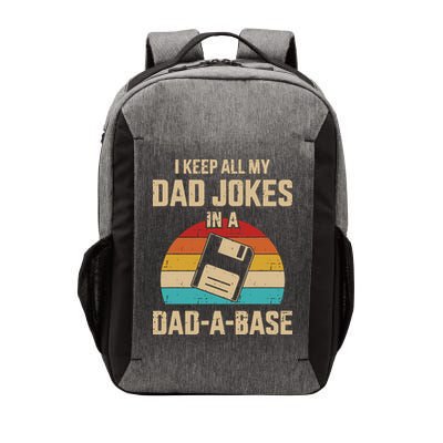 I Keep All My Dad Jokes In A DadABase Vintage Fathers Day Vector Backpack