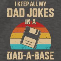 I Keep All My Dad Jokes In A DadABase Vintage Fathers Day Vector Backpack