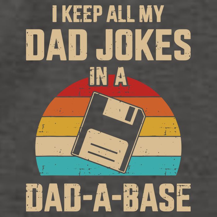 I Keep All My Dad Jokes In A DadABase Vintage Fathers Day Vector Backpack