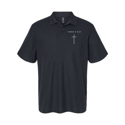I Know A Guy Cross Minimalist Christian Religious Jesus Polo