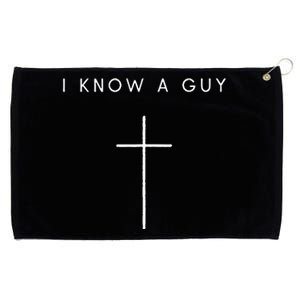 I Know A Guy Cross Minimalist Christian Religious Jesus Grommeted Golf Towel