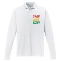 I Know A Super Hero I Call Him Daddy Performance Long Sleeve Polo