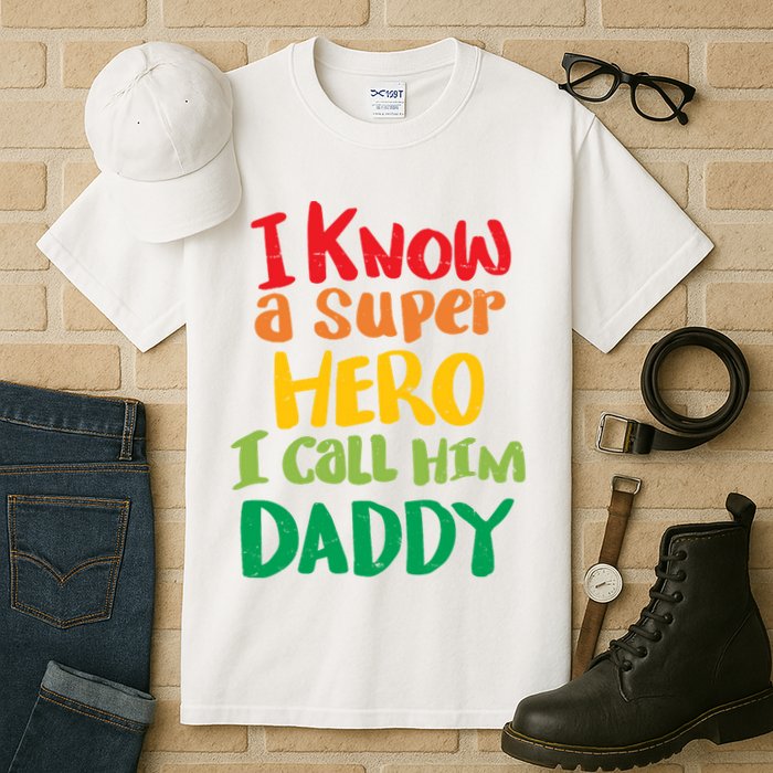 I Know A Super Hero I Call Him Daddy Tall T-Shirt