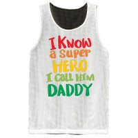 I Know A Super Hero I Call Him Daddy Mesh Reversible Basketball Jersey Tank