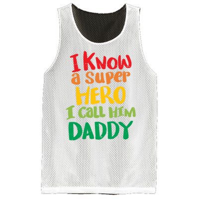 I Know A Super Hero I Call Him Daddy Mesh Reversible Basketball Jersey Tank