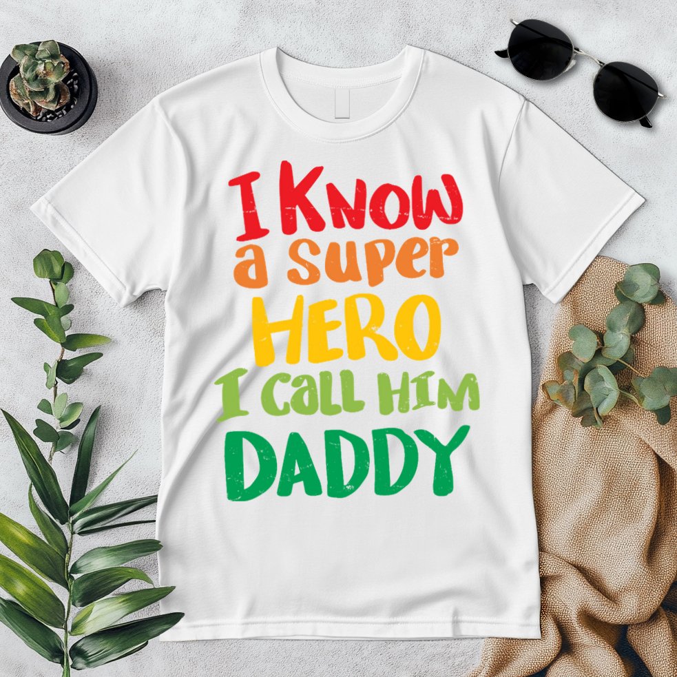 I Know A Super Hero I Call Him Daddy Premium T-Shirt