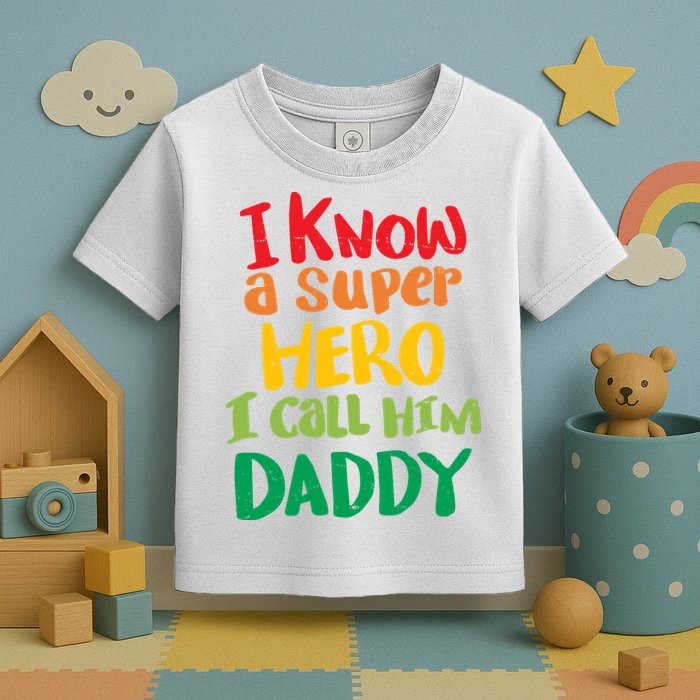 I Know A Super Hero I Call Him Daddy Toddler T-Shirt