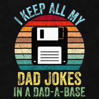 I Keep All My Dad Jokes In A DadABase Ladies PosiCharge Tri-Blend Wicking Tank