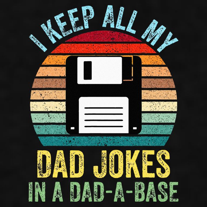 I Keep All My Dad Jokes In A DadABase Ladies PosiCharge Tri-Blend Wicking Tank