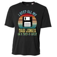 I Keep All My Dad Jokes In A DadABase Cooling Performance Crew T-Shirt