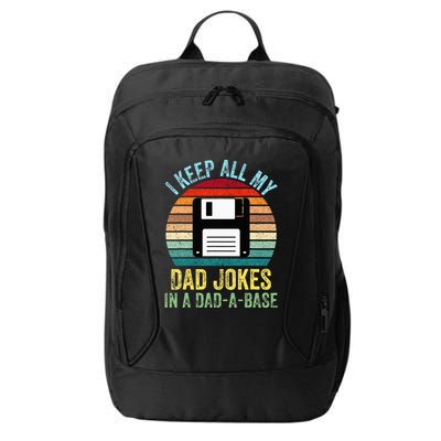 I Keep All My Dad Jokes In A DadABase City Backpack