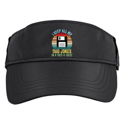 I Keep All My Dad Jokes In A DadABase Adult Drive Performance Visor