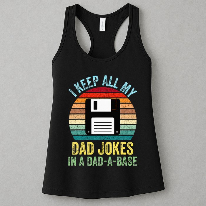 I Keep All My Dad Jokes In A DadABase Womens Tank Top