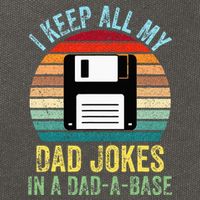 I Keep All My Dad Jokes In A DadABase Cotton Canvas Backpack