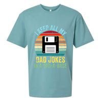 I Keep All My Dad Jokes In A DadABase Sueded Cloud Jersey T-Shirt