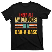 I Keep All My Dad Jokes In A DadABase Father's Day Vintage T-Shirt