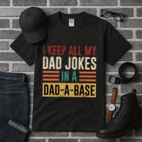 I Keep All My Dad Jokes In A Dadabase Tall T-Shirt