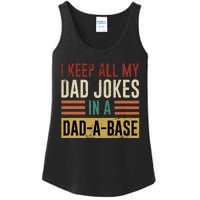 I Keep All My Dad Jokes In A Dadabase Ladies Essential Tank