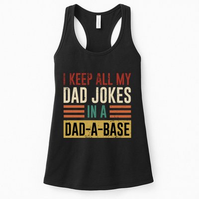 I Keep All My Dad Jokes In A Dadabase Womens Tank Top