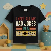 I Keep All My Dad Jokes In A Dadabase Toddler T-Shirt