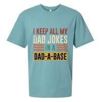 I Keep All My Dad Jokes In A Dadabase Sueded Cloud Jersey T-Shirt