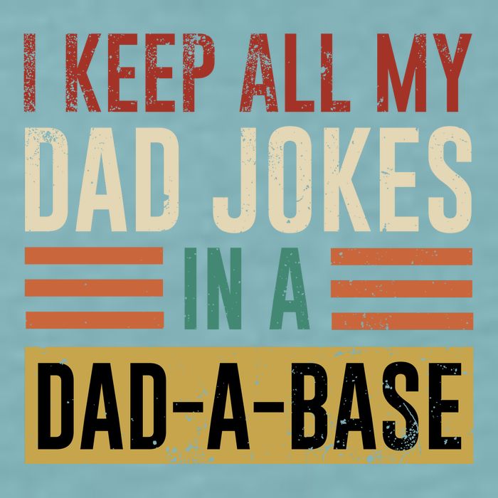 I Keep All My Dad Jokes In A Dadabase Sueded Cloud Jersey T-Shirt