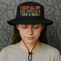 I Keep All My Dad Jokes In A Dad A Base Dad Jokes Father Day Great Gift Bucket Hat