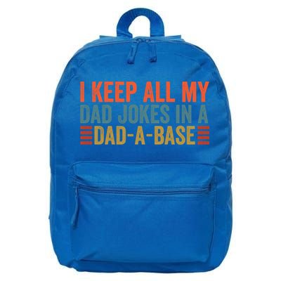 I Keep All My Dad Jokes In A Dad A Base Dad Jokes Father Day Great Gift 16 in Basic Backpack