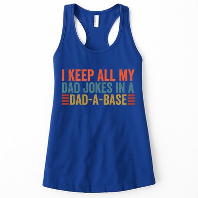 I Keep All My Dad Jokes In A Dad A Base Dad Jokes Father Day Great Gift Womens Tank Top