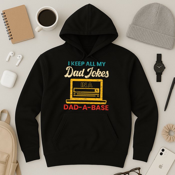 I Keep All My Dad Jokes in a Dad A Base for a Funny Dad Joke Hoodie