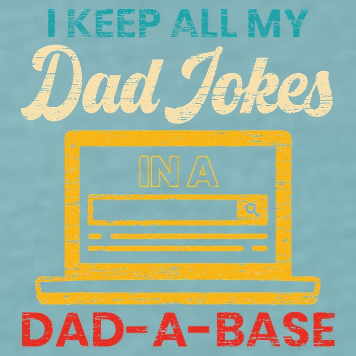 I Keep All My Dad Jokes in a Dad A Base for a Funny Dad Joke Sueded Cloud Jersey T-Shirt