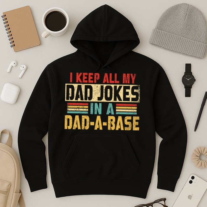 I Keep All My Dad Jokes In A Dad A Base Hoodie