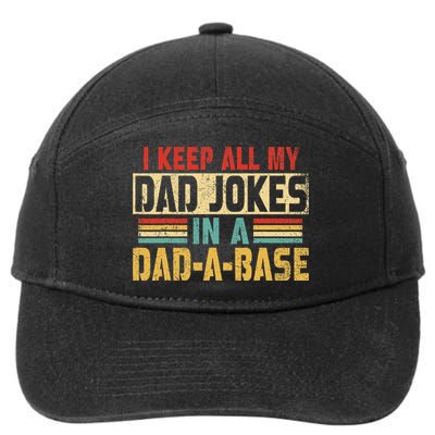 I Keep All My Dad Jokes In A Dad A Base 7-Panel Snapback Hat