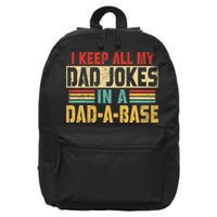 I Keep All My Dad Jokes In A Dad A Base 16 in Basic Backpack