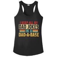 I Keep All My Dad Jokes In A Dad A Base Ladies PosiCharge Competitor Racerback Tank