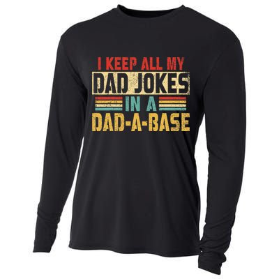 I Keep All My Dad Jokes In A Dad A Base Cooling Performance Long Sleeve Crew