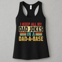 I Keep All My Dad Jokes In A Dad A Base Womens Tank Top