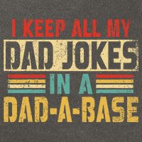 I Keep All My Dad Jokes In A Dad A Base Cotton Canvas Backpack