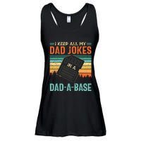 I Keep All My Dad Jokes In A DadABase Fathers Day Gift Ladies Essential Flowy Tank