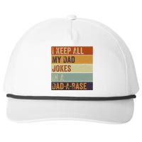 I Keep All My Dad Jokes In A Dadabase Vintage Father Dad Snapback Five-Panel Rope Hat