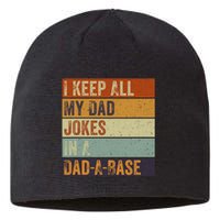 I Keep All My Dad Jokes In A Dadabase Vintage Father Dad Sustainable Beanie