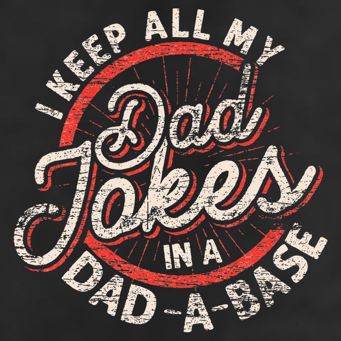 I Keep All My Dad Jokes In A Dad A Base Dad Jokes 7 Panel Mesh Trucker Snapback Hat