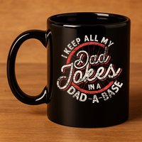 I Keep All My Dad Jokes In A Dad A Base Dad Jokes 11oz C Handle Ceramic Mug