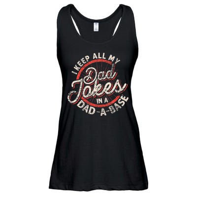 I Keep All My Dad Jokes In A Dad A Base Dad Jokes Ladies Essential Flowy Tank