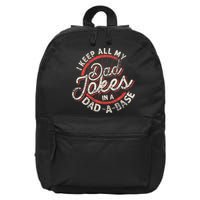 I Keep All My Dad Jokes In A Dad A Base Dad Jokes 16 in Basic Backpack