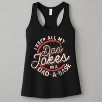 I Keep All My Dad Jokes In A Dad A Base Dad Jokes Womens Tank Top