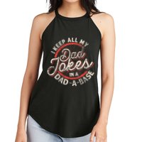 I Keep All My Dad Jokes In A Dad A Base Dad Jokes Women's Perfect Tri Rocker Tank