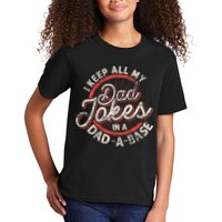 I Keep All My Dad Jokes In A Dad A Base Dad Jokes Kids T-Shirt