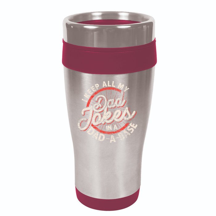 I Keep All My Dad Jokes In A Dad A Base Dad Jokes 16oz Travel Tumbler