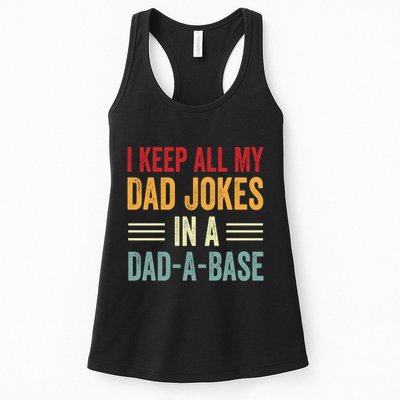 I Keep All My Dad Jokes In A Dad A Base Womens Tank Top